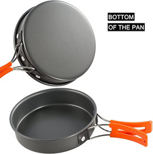Camping Kochgeschirr Set Aluminium Topf für Outdoor Trekking Survival Urbex – Bild 3