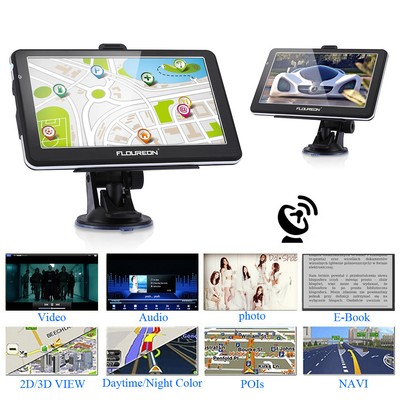 Nuevo Floureon 7" GPS Navegador Navegación Camión Coche Gratis Mapas Europa 8GB
