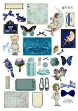 Ausschneidebogen-Bastelpapier-Scrapbooking-A4-250g-Vintage blue-16028