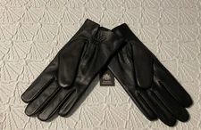 Fownes Brothers Men’s Black Leather Gloves, Large, Touch Screen Compatible *NEW*