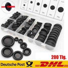 200x Sortiment Kappe Set Blindstopfen Gummi Stopfen KarosserieStopfen KFZ PKW DE