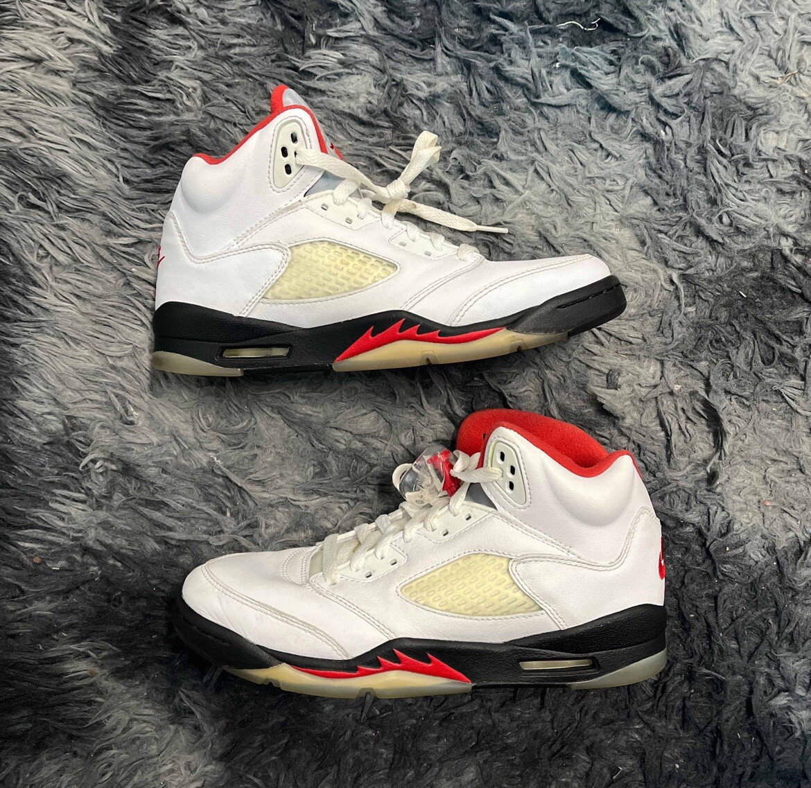 ナイキ　Air Jordan 5 Retro ‘Fire Red’ 24cm VINTAGE Nike Air Jordan 5 GS 'Fire Red Black Tongue' 440888