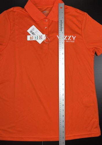 Vizzy Hard Seltzer Woman’s Ladies Orange Polo Sport Shirt - Sz. Med - New - Picture 11 of 14