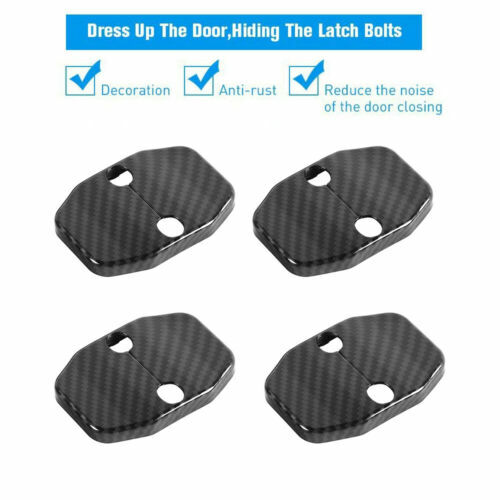 Door Lock Cover Buckle Protector Trim Kit for Dodge Charger 2010-20 Carbon Fiber - Bild 6 von 7