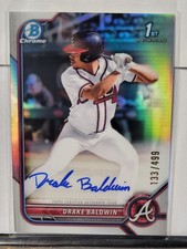 2022 Bowman Draft - Chrome Draft Pick Autographs Drake Baldwin /499