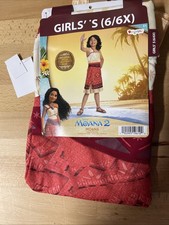 Disney Moana 2 Girls Small 6 6X Dress Up Costume Halloween
