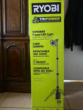 Ryobi Tripower Tripod 360 Detachable Led Worklight 3800 Lumens Pcl691b