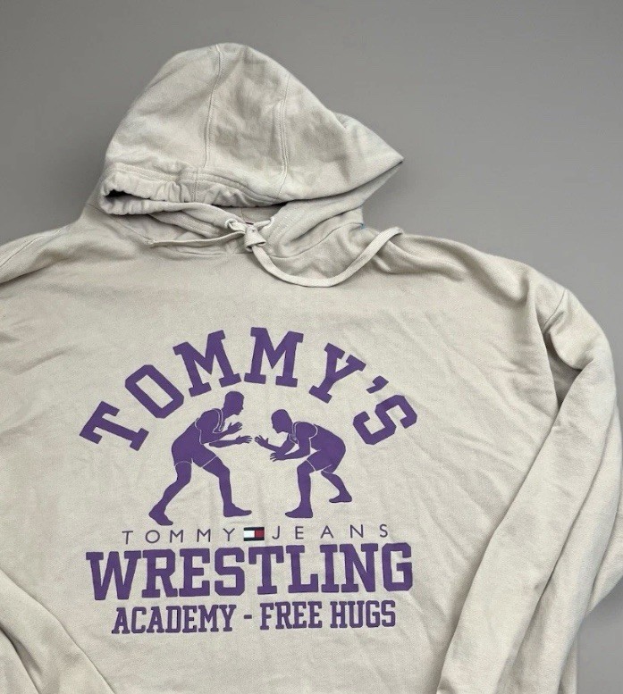 Tommy Hilfiger Mens 2XL Graphic Wrestling Hoodie Sweatshirt