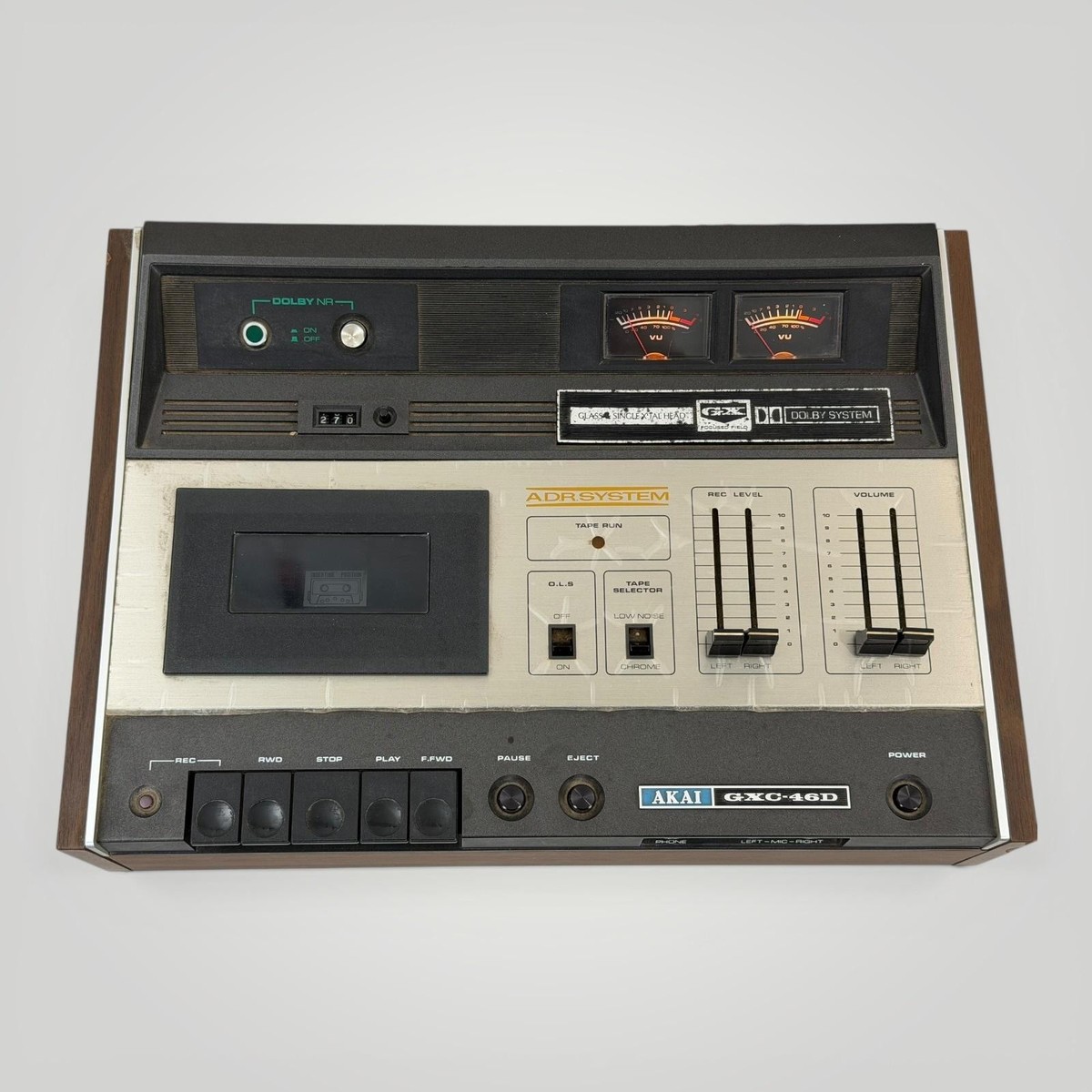 VTG Akai GXC-46D Cassette Deck Tape Recorder Black Dolby NR Japan