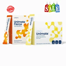2 Boxes Unicity Unimate Dietary Supplement flavor Natural Lemon + Fierce