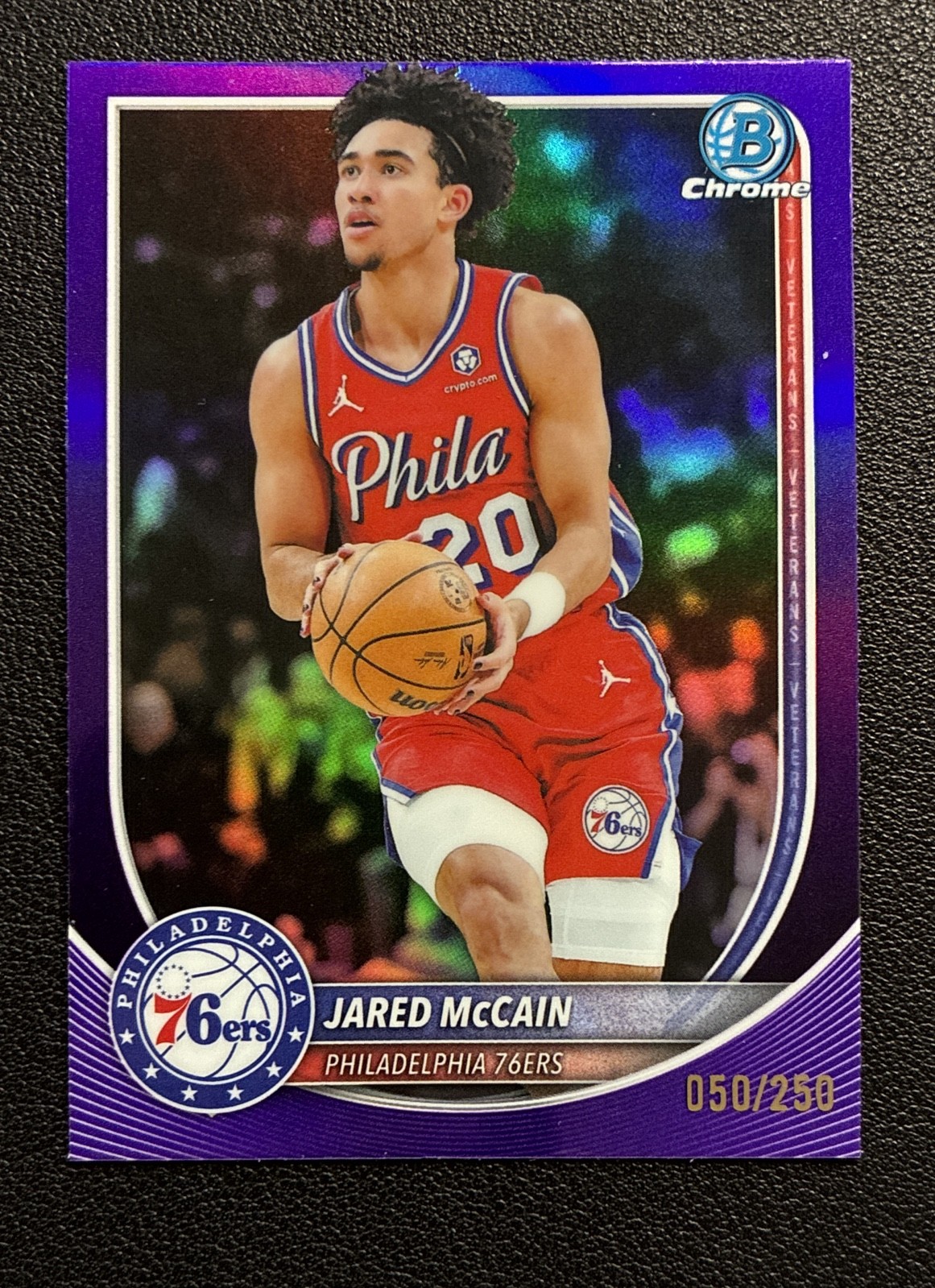 2025-26 Bowman Chrome - Jared McCain #BCV-65 Purple Mojo Refractor /250