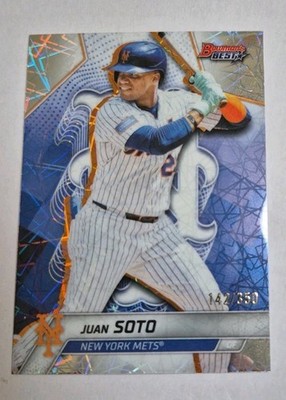 2025 Bowman s Best JUAN SOTO #4 Lazer Refractor #'d/350 New York Mets