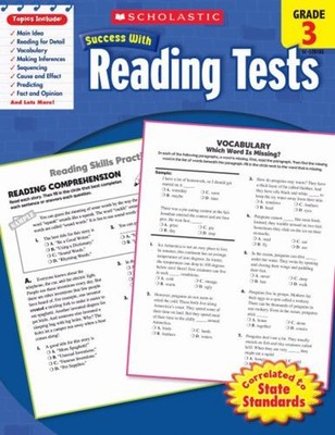 Scholastic Success with Reading Tests Grade 3 Paperback Scholasti