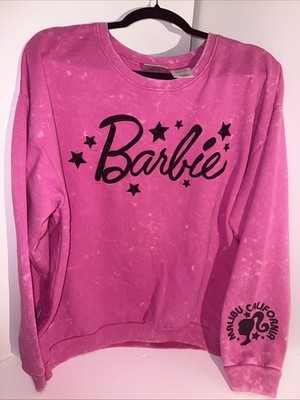 Barbie Pink Wash Pull Over Sweatshirt  Size X-Large Super Comfy