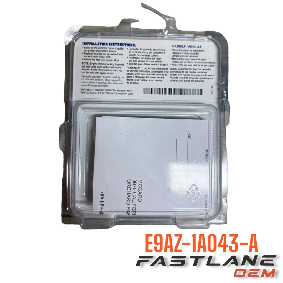 Lincoln Town Car 1998-2011 tuercas de bloqueo de rueda nuevas OEM E9AZ-1A043-A Foto 2 de 4