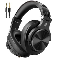 OneOdio A70 Bluetooth Over-Ear Headphones, Hi-Res Wired DJ Black, Black