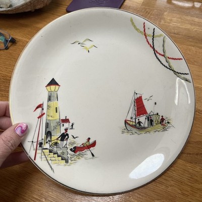 Vintage Retro Alfred Meakin St Ives Sandwichteller 23 cm     