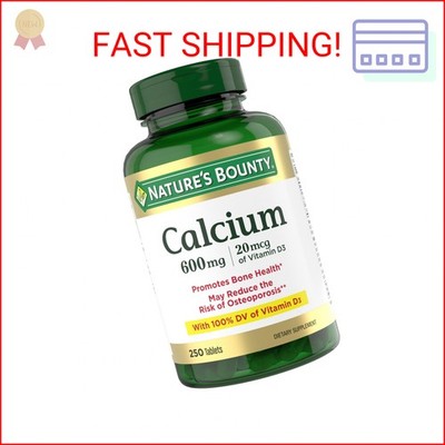 Nature's Bounty Calcium Carbonate & Vitamin D, Supports Immune Health & Bone Hea