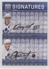 2008 Be a Player Duals Signatures Nikolai Kulemin Nik Antropov #S2-AK Auto 0af