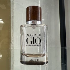 EMPTY BOTTLE! Giorgio Armani Acqua Di Gio Absolu Men 1.35 fl oz EDP EMPTY BOTTLE
