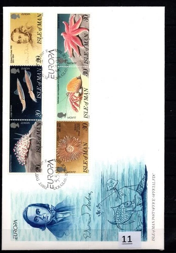 = ISLE OF MAN - FDC - NATURE - SEA STARS - MARINE LIFE - FISH