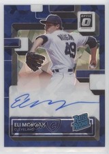 2022 Panini Donruss Optic Navy Blue Cracked Ice Prizm 8/35 Eli Morgan Auto 0g03