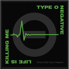 TYPE O NEGATIVE Life Is Killing Me Heavy Metal Woven Sew-On Patch NEW
