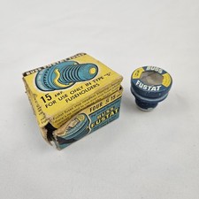 Buss Fustat Fuses 15 AMPERE Amp Screw In Fuse Lot Of 4 Vintage In Box NOS