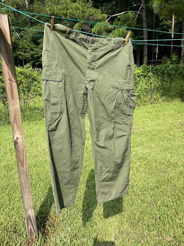 US ARMY VIETNAM TROUSERS DSA 67 X LARGE REGULAR MEN POPLIN 107 WAIST 39 to 43 IN