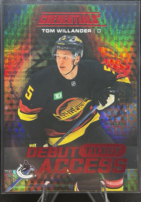 Upper Deck Credentials Tom Willander #112 Canucks Red Rookie /249 2025-26