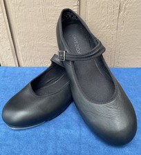 Capezio 3800 Mary Jane Tap Shoes Women's 8 W Black Leather Tele Tone Tap