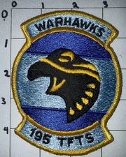 USAF 195th Tactical Fighter Training Squadron Warhawks Patch (3)