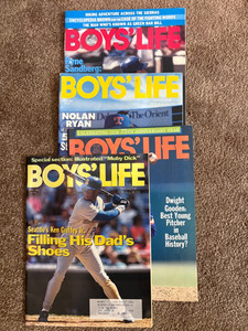 3 BSA Boys Life mags. Baseball's Nolan Ryan; Griffey, Jr.;Gooden; Sandberg