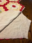Vintage Honeycomb Quilt; 60"x76" Red w Multicolors Cotton; See Details;  Age? — photo 9
