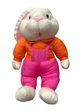 Vintage 1990 s Nylon Parachute Material Easter Bunny International Silver Co