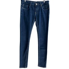 Vigoss Studio Womens Dark Denim Wash Skinny Jeans Size 27 Low Rise