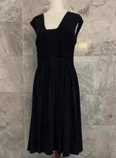 Calvin Klein Black Ruched Bodice Sleeveless Dress 8