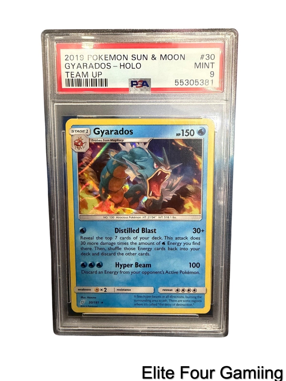 Gyarados Holo 30/181 Team Up Pokemon PSA 9