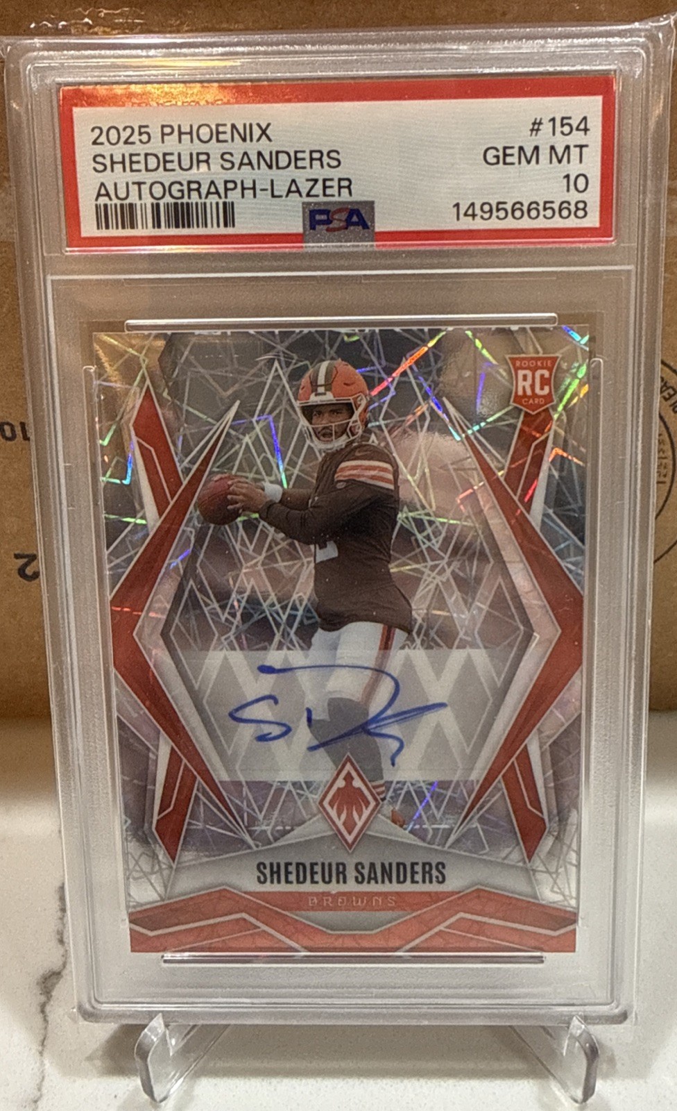 Shedeur Sanders Panini Phoenix #154 Autograph-Lazer