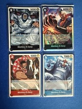 Monkey D. Garp One Piece 4-card lot OP11 Super Rare OP02 Rare OP03/OP06 Comn PWE