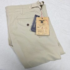 Vtg Polo Ralph Lauren Pants Men 36x32 Military Beige Chino 67-RL-1T202 Adjust