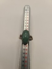 Nephrite Jade vintage green jade gemstone sterling silver ring size 5