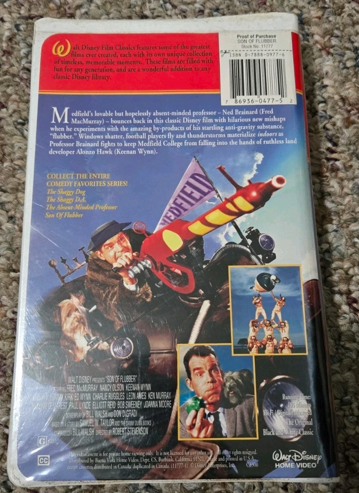 Walt Disney Film classic Son Of Flubber Vhs - Image 2 of 4