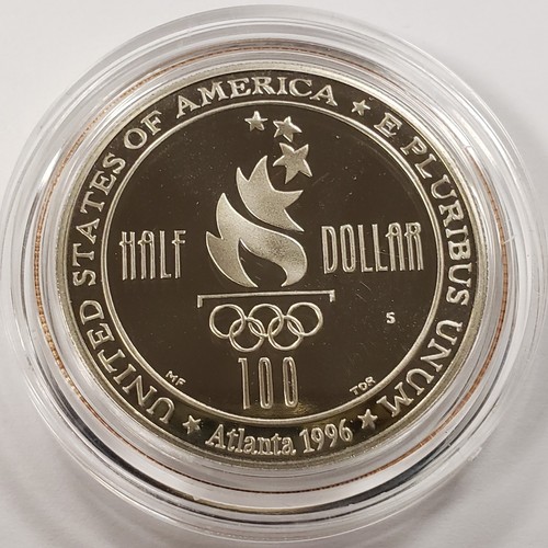 1996-S 50c Olympic Soccer Commemorative Half Dollar Proof - SKU-F9977 - Picture 2 of 2
