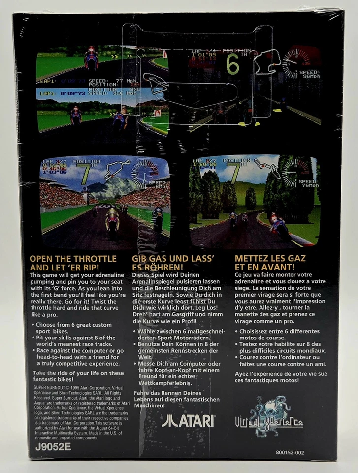 Super Burnout - Atari Jaguar 1995 Brand New - Image 2 of 4