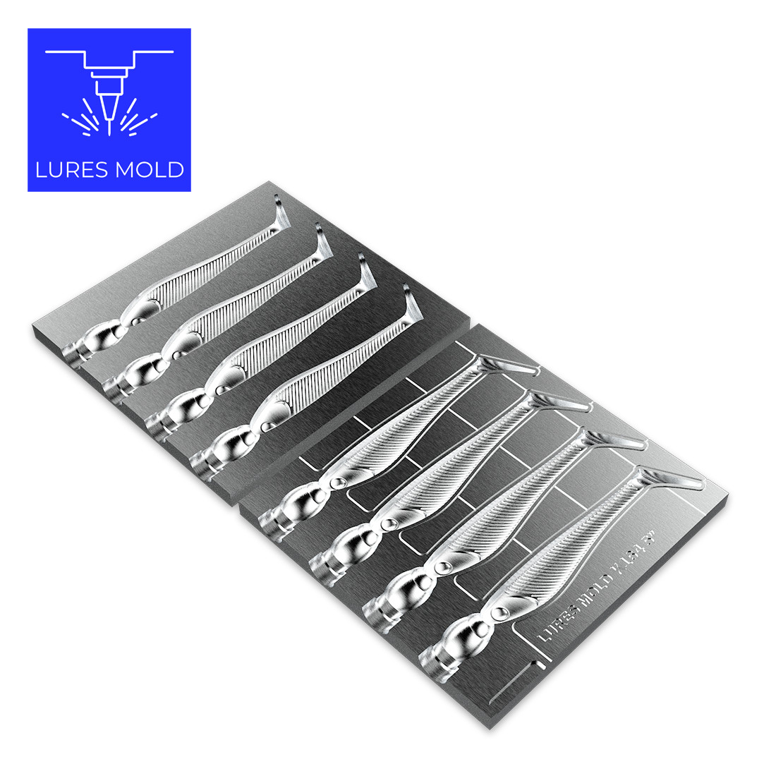 Bait DIY Fishing Mold Soft Plastisol Swimbait K164 5inch - Image 2