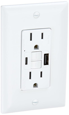 Radiant 15 Amp GFCI Self-Test Tamper Resistant Decorator Duplex Electrical Wall