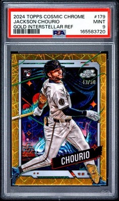 2024 Topps Cosmic Chrome Jackson Chourio RC Gold #'d/50 PSA 9 MINT BREWERS