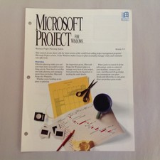 Vintage 1992 Microsoft Project for Windows Version 3.0 Color Sales Brochure