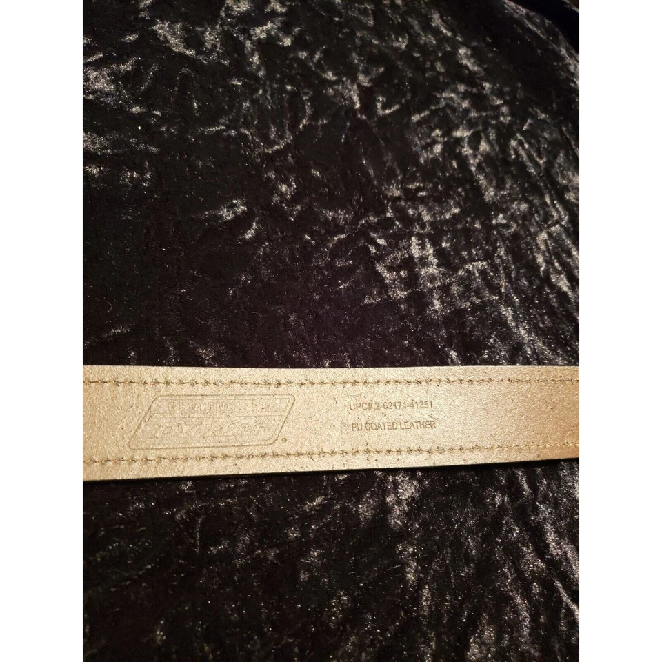 Dickies Leather Embroidered Belt Mens 40 Brown Keeper Casual - Image 2 of 4